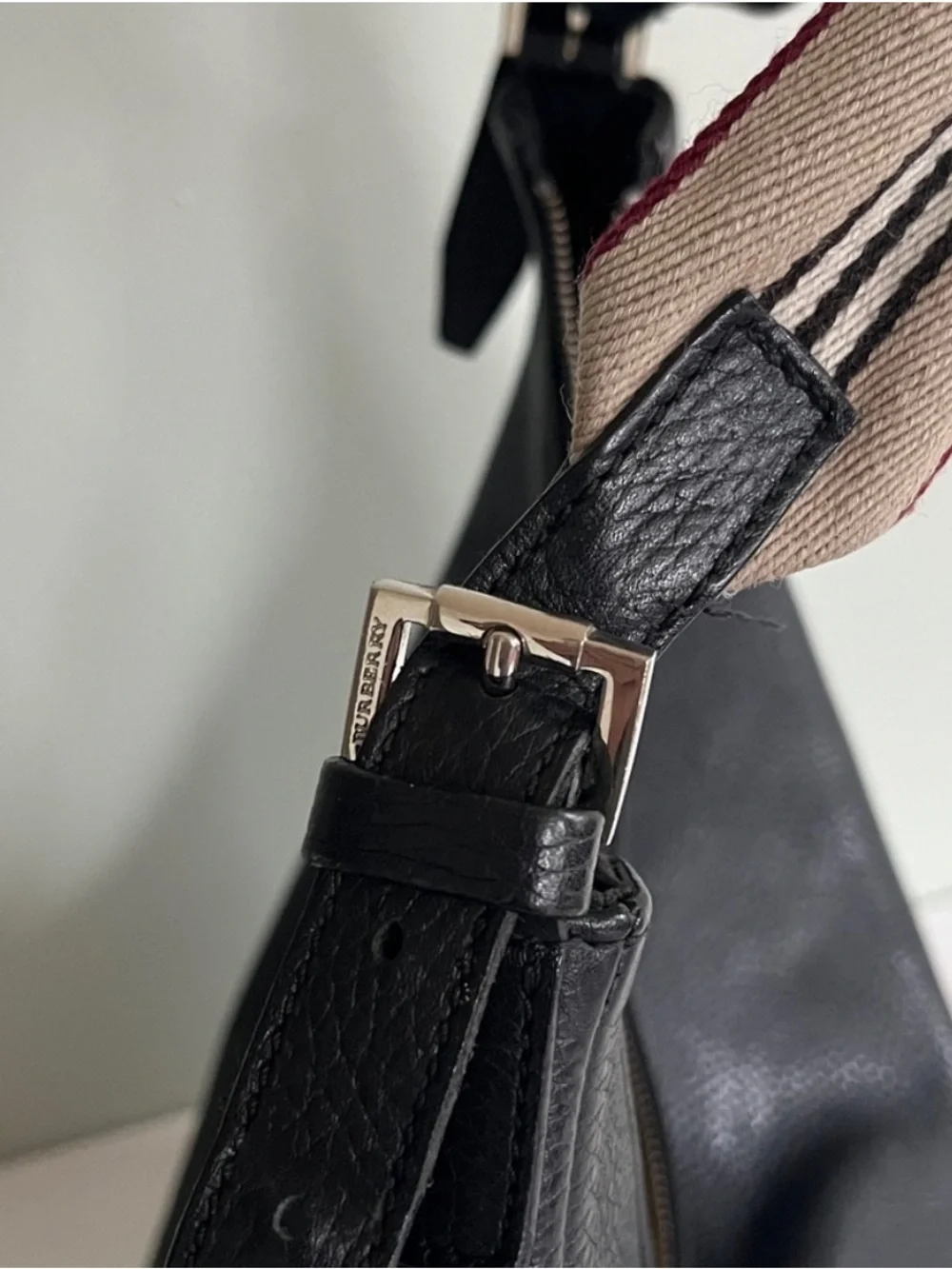 Black Pebbled Hobo Bag